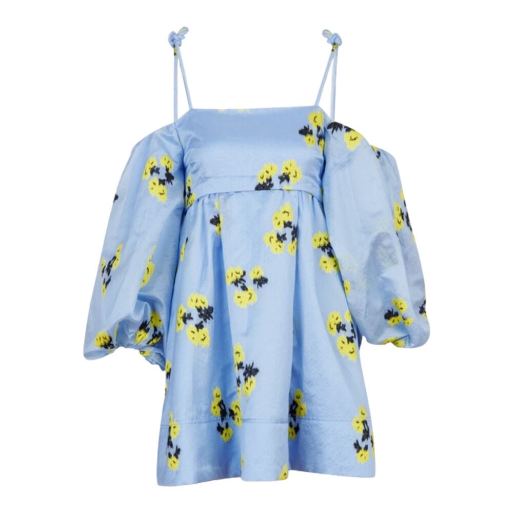Tanya Taylor Dress 4 Marissa Blue Floral Mini‎ Feminine New
